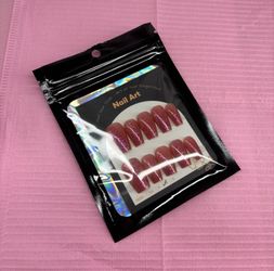 short coffin Press on nails glitter ombré handmade