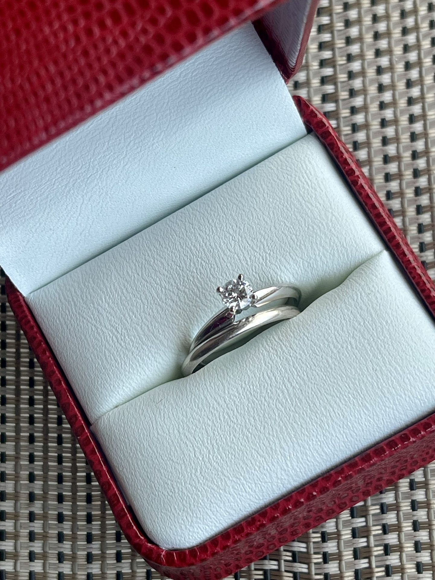 Diamond ring- engagement w/wedding band -size 5