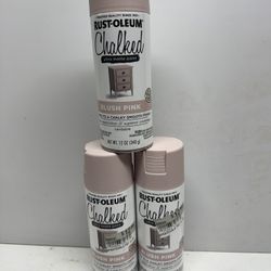 (3) Rust Oleum Chalked Blush Pink Paint. $6 A Can. Must Pick Up
