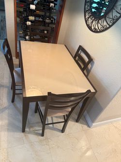 Dinning Table made in Italy modern style wood and glass