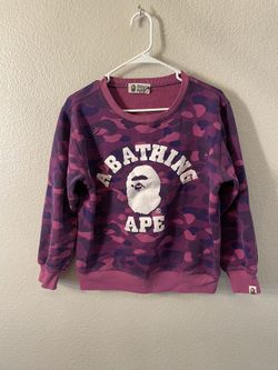 A bathing APE Size XXL Purple Camo Sweatshirt 