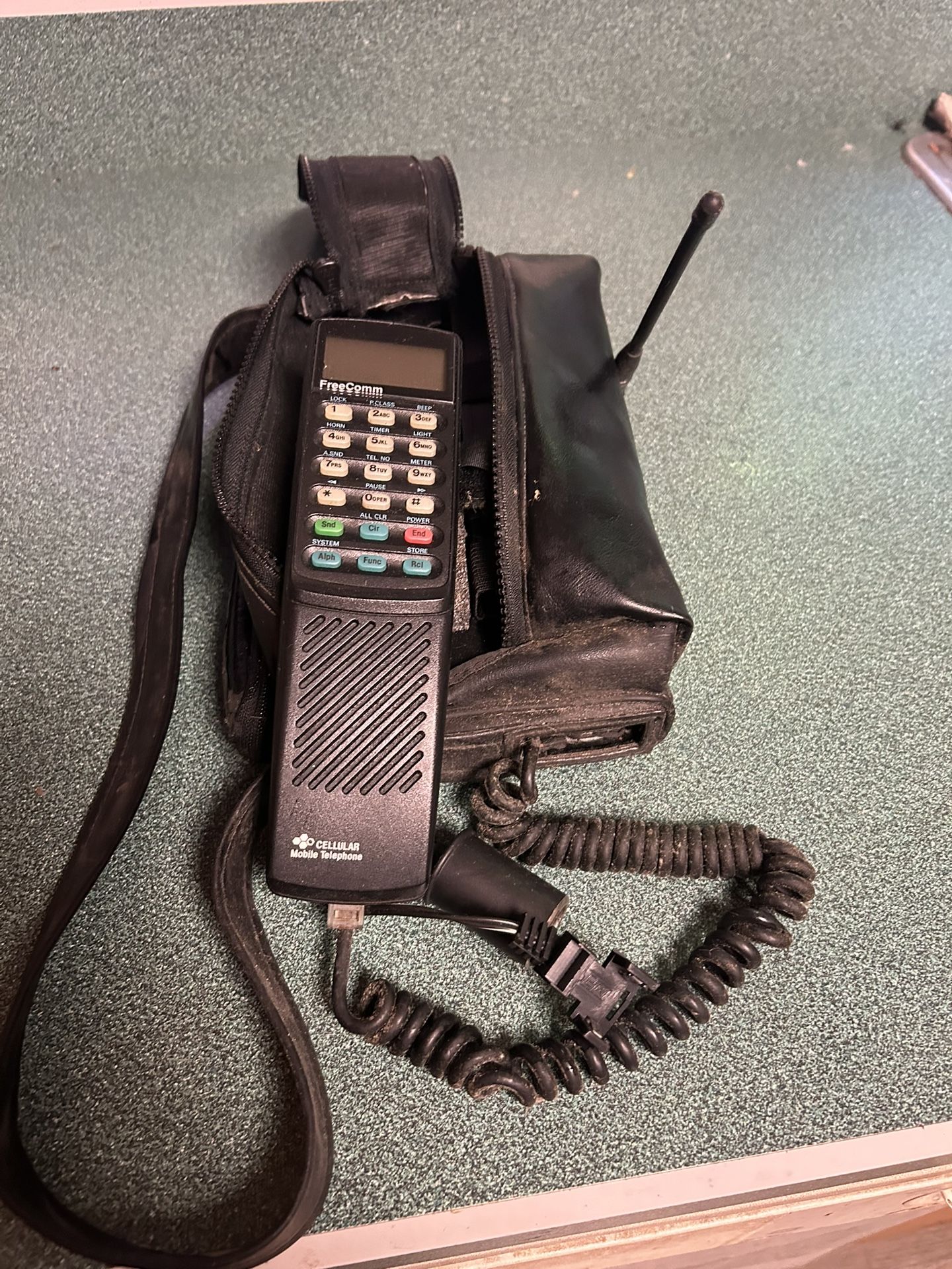 Vintage FreeComm Cellular Mobile Telephone with Carrying Case