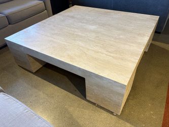 55″ Square Travertine Coffee Table