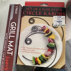 New - Grill Mats and Circle Kebab Skewers 