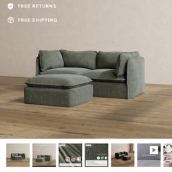 Anabei modular couch - 2 seater plus ottoman