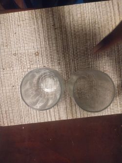 Clear Glass Drinking Glasses Set of 2
