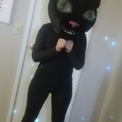 Large Black Cat Mask - Perfect For Halloween
