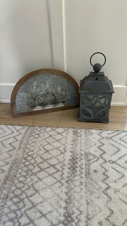 Both Together Rustic Farmhouse Door Topper Lantern Decor