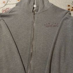 Grey Hooded Sweatshirt Large String Is Missing