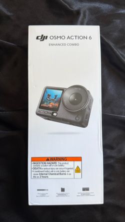 DJI Osmo Action 6 Enhanced Combo, 8K Waterproof Action Camera with 1/1.1" Square Sensor