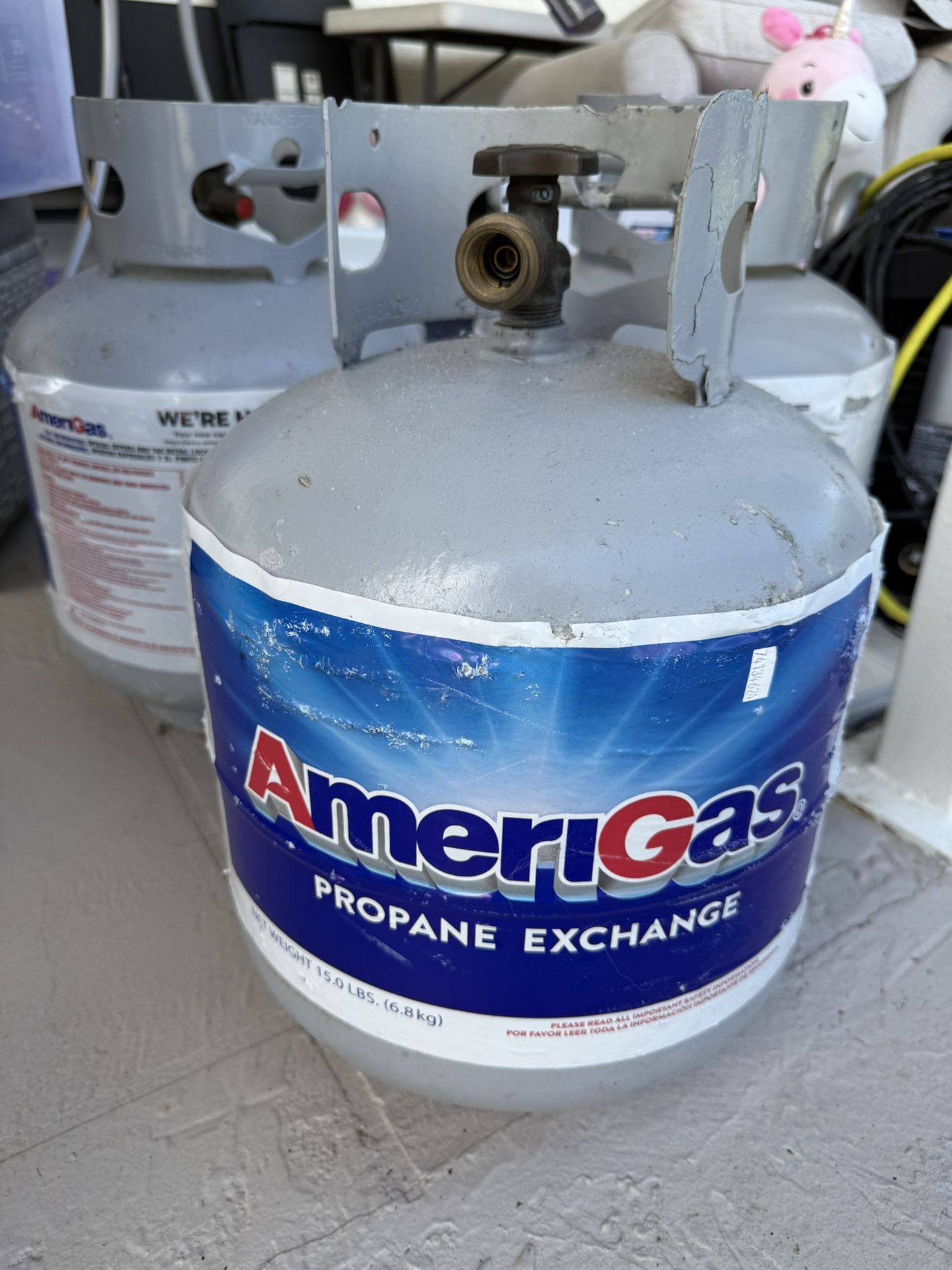 Three Amerigas Propane Tanks