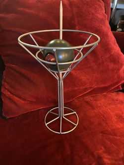 Vintage Mid Century Pop Art Martini Glass Cocktail Lamp