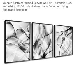 Creote Abstract Framed Canvas Wall Art