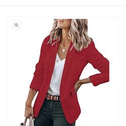 Red Elegant Blazer Size Medium 
