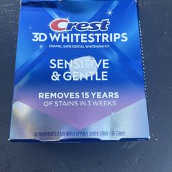 Crest 3D Whitening Strips Sensitive And Gentle 