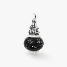 James Avery Haunted House Art Glass silver Charm