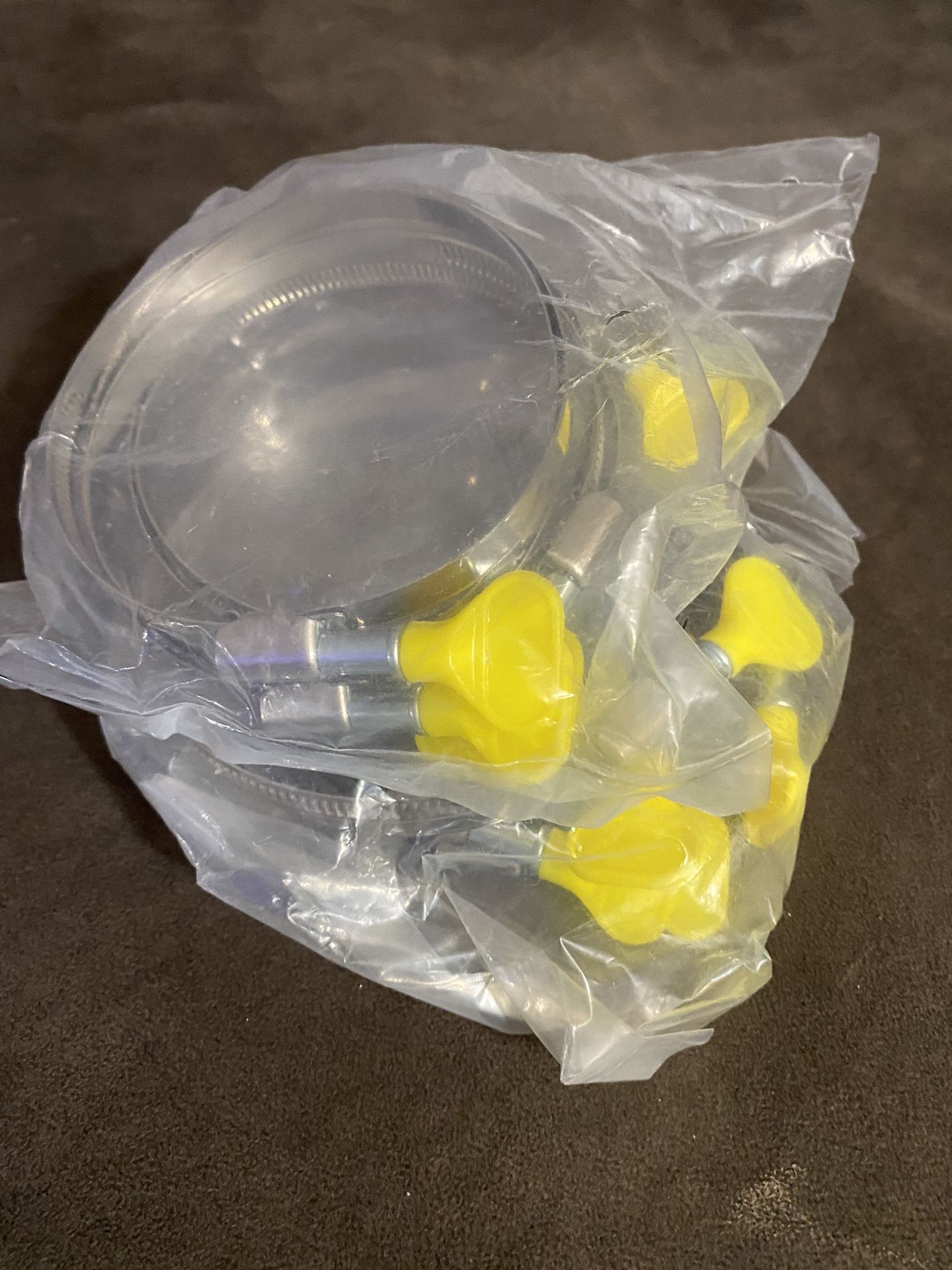 4” Key Hose Clamps 2-5pk, Yellow