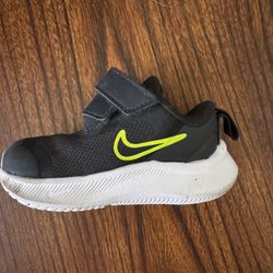 Grey/Green Nike Baby Shoes 4c