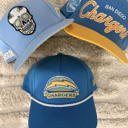Set Of 3 Los Angeles/San Diego Chargers Snapbacks 