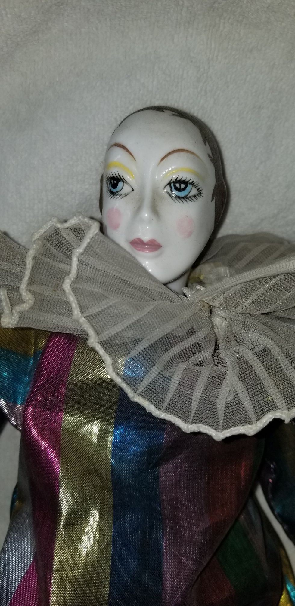 Available Now - Antique Porcelain and Cloth Clown Doll!