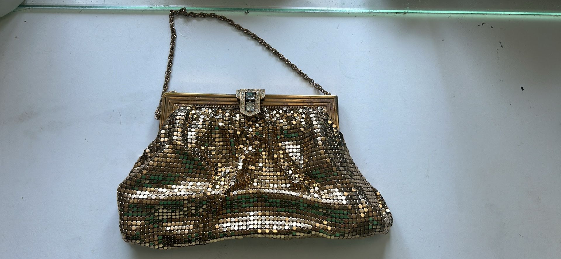 Vintage Gold Chain Mail Evening Bag