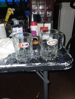 2 A&W Glass Mug 