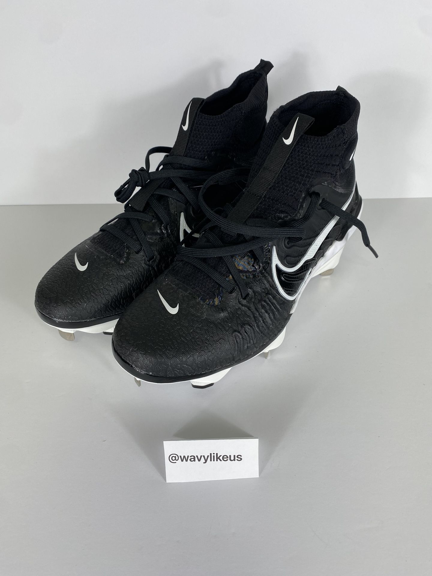 NIKE Alpha Huarache NXT Black White Baseball Cleats Men’s Size 8 [DJ6517-001]