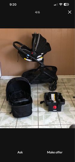 LIKE NEW GRACO MODES NEST TRAVEL SYSTEM STROLLER CAR SEAT AND BASSINET 3 IN 1