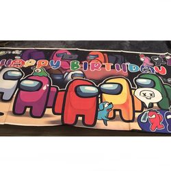 Birthday Banner Among Us