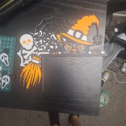 Cat Halloween Door Decor