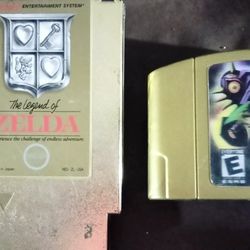 GOLD Super Nintendo & Gold Holographic N64 ZELDA 