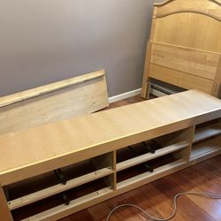 Twin Wood Captains Bed