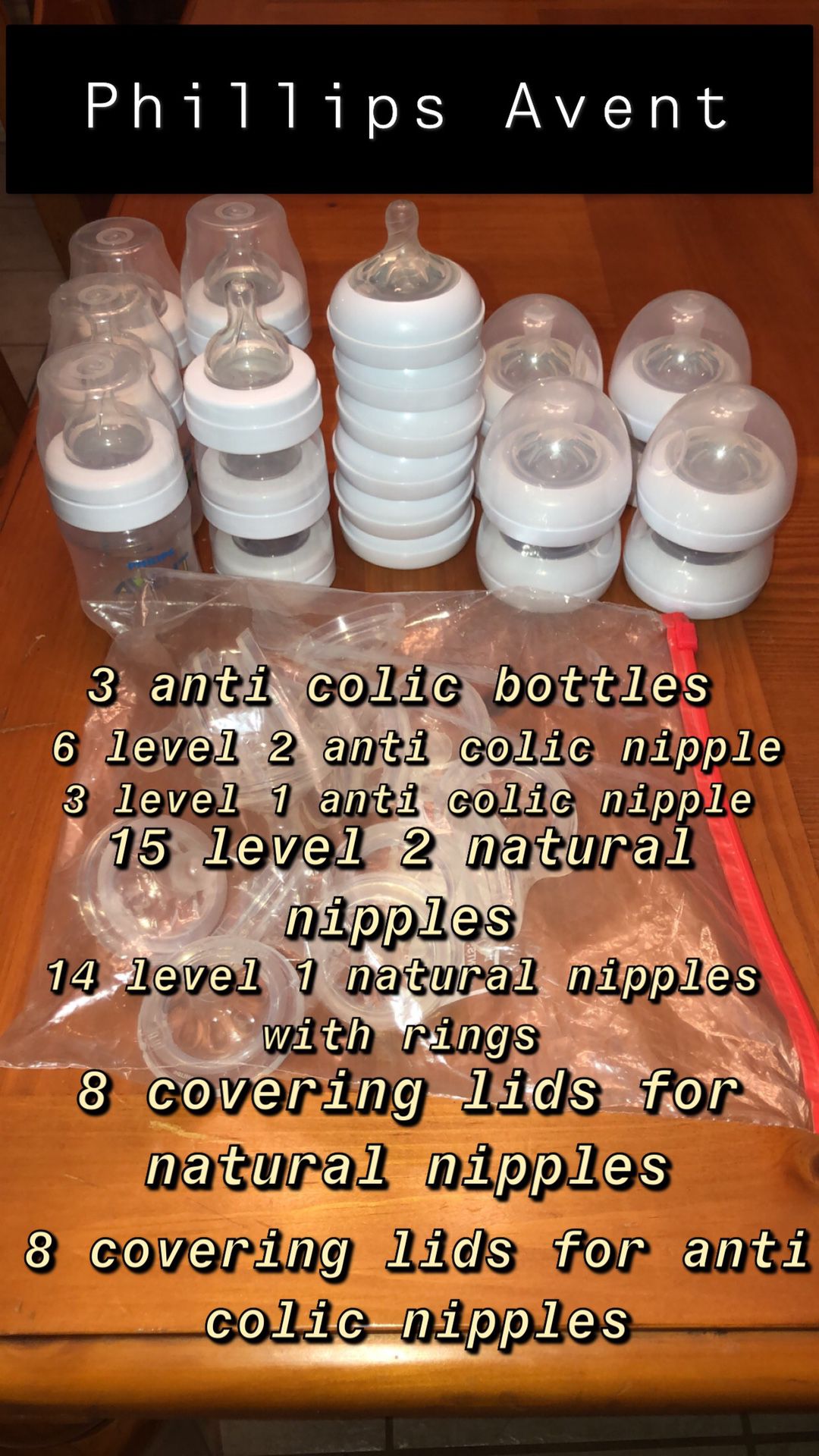 Avent bottles and nipples/ car seat cover