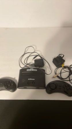 Sega genesis atgames with two controllers and cables