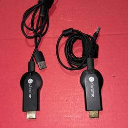 2 google chromecast streaming devices