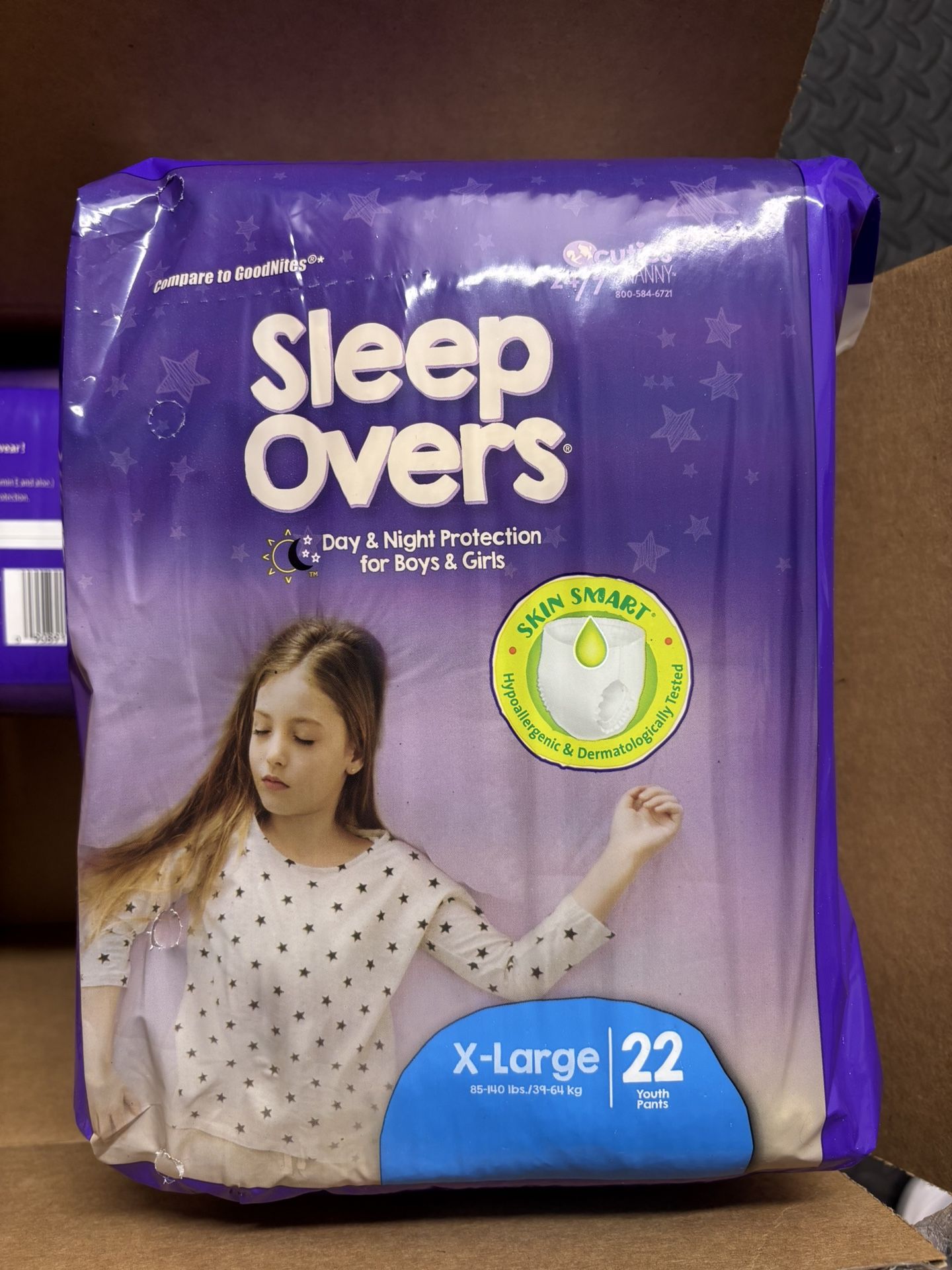 Kids Overnight Underwear XL - 176 Count