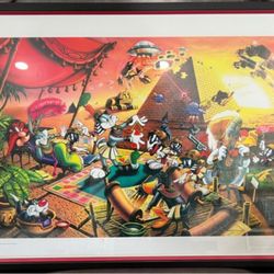 WARNER BROS LOONEY TUNES A PYRAMID SCHEME FRAMED PRINT