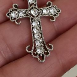 2 brand new staniless steel cross pendant nacklace both $22