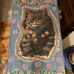 New Wood Table Hand-Painted 