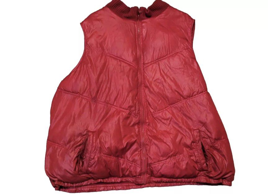Old Navy Women's Red Plus Quilted Puffer Vest 4XL