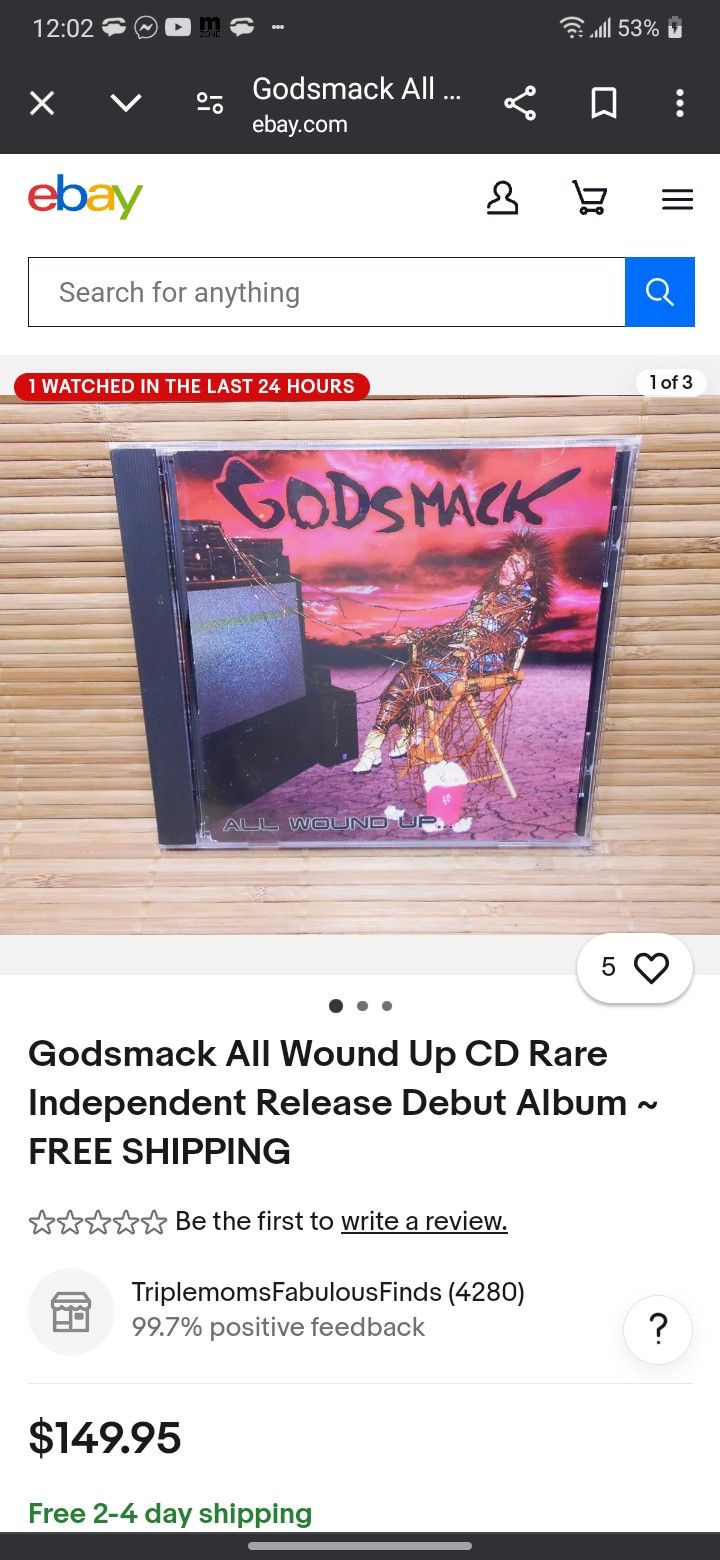 Godsmack "Ultra Rare Cd" All Wound Up