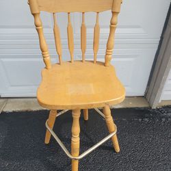 Wooden Bar Stool - 1 Chair