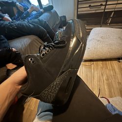 Brand New Retro 3 Black Cats No Creases Nos Star Lost 