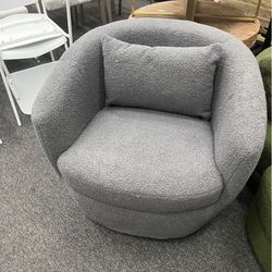 NEW Chair, Swivel Barrel Armchair with Storage