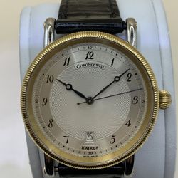 Kairos Chronoswiss Automatic 18K/Stainless 38mm Watch NICE!