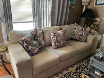 Plush couch and love seat