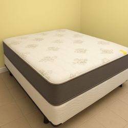 New Full Mattress And Box Spring 2pc Bed Frame Is Not Included 