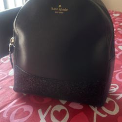 Kate Spade small Backpack Black with black Glitter 