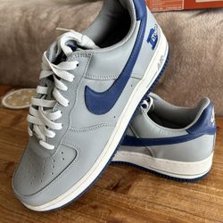 New Nike Air Force One Silver/sprt Royal White D-Town Size 11 
