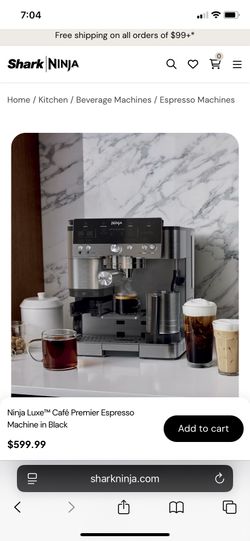 Never used Ninja Luxe™ Café Premier Espresso Machine in Black